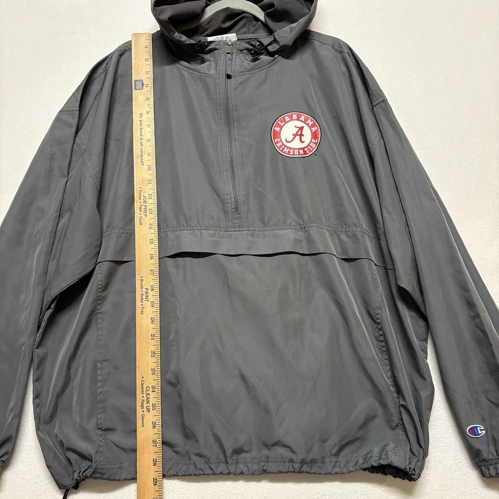 Alabama Crimson Tide 1/2 Zip Pullover Windbreaker 2XL XXL Packable Jacket Anorak - Picture 5 of 11
